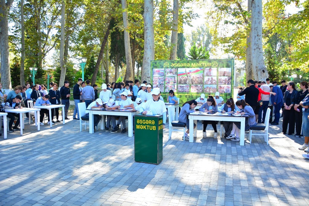 Ağstafada əsgərlərimizə məktublar ünvanlanıb - FOTOLAR